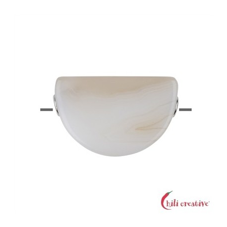 Halbrund Achat gebohrt 3,0 x 2,5cm 925er Silber rhodiniert