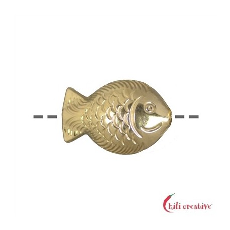 Fisch 25 mm 925er Silber vergoldet VE 1 Stück