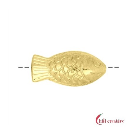 Fisch 23 x 14 mm 925er Silber vergoldet VE 1 Stück