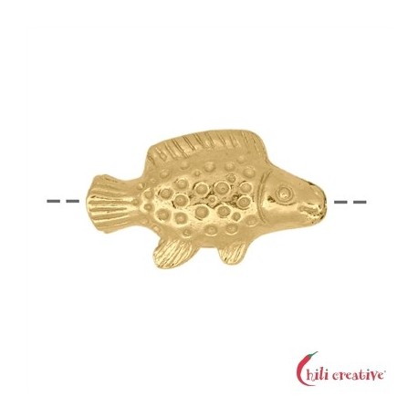 Fisch VE Forelle) 25 x 12 mm 925er Silber vergoldet VE 1 Stück