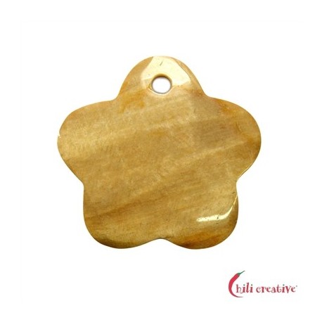 Blüte versteinertes Holz frontgebohrt 4,8 cm