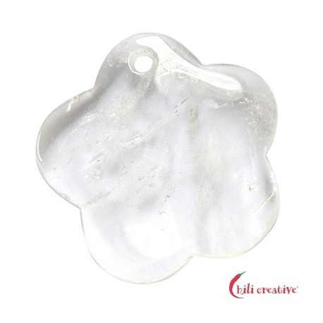 Blüte Bergkristall frontgebohrt 6,7 cm