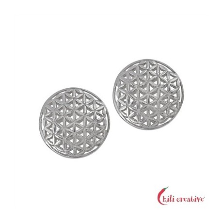 Zwischenteil Blume des Lebens 16 mm 925er Silber VE 2 Stück