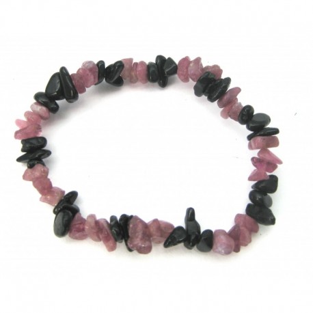 Splitter-Armband Mix Turmalin schwarz rot