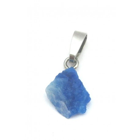 Rohstein-Anhänger Hauyn 0.7 - 0.8 cm ,it 925er Silber-Öse rhodiniert