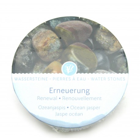 Wassersteine Ozeanjaspis in Metall-Geschenkdose