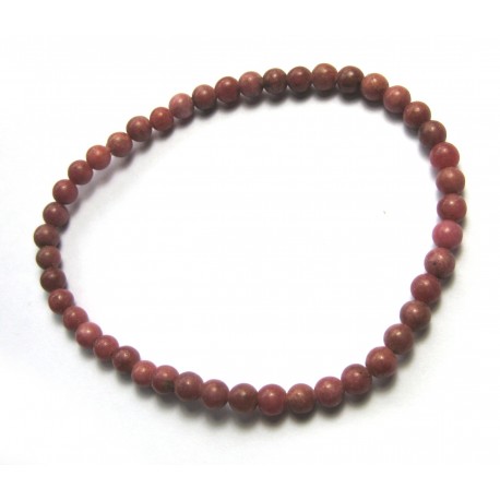 Kugel-Armband Rhodonit 4 mm