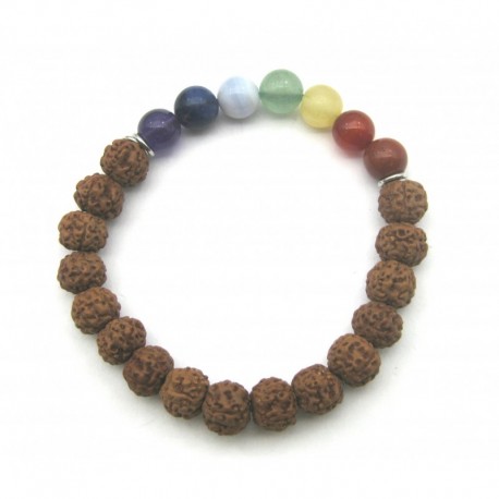 Kugel-Armband Chakra Rudraksha 8 mm