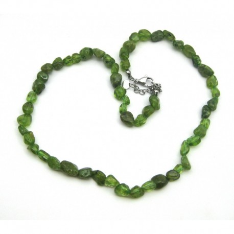 Nugget-Kette Peridot 6 - 8 mm 40 - 45 cm lang (Verlängerungskettchen)