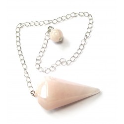 Pendel Steinpendel Rosenquarz facettiert poliert mit Haltekugel