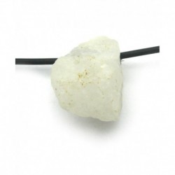 Rohstein gebohrt Phenakit weiß  12-15 mm