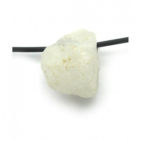 Rohstein gebohrt Phenakit weiß  12-15 mm