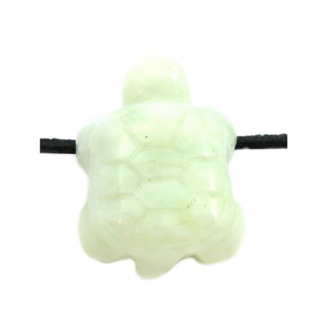 Anhänger Schildkröte gebohrt Serpentin hell-grün 2,5 cm