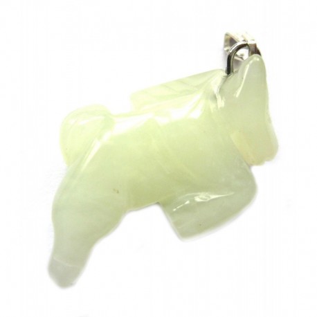 Anhänger Pferd 1,5x2,5 cm Serpentin grün mit Metall-Öse