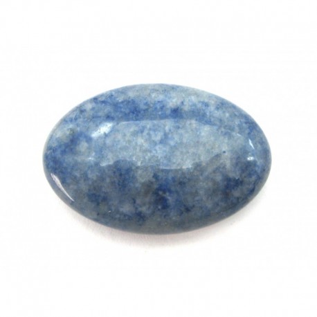 Linsenstein Blauquarz 3 x 4,5 cm