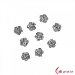 Röslein 6 mm 925er Silber rhodiniert VE Stück