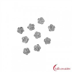 Röslein 4 mm 925er Silber rhodiniert VE 20 Stück