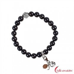 Armband Mala Schungit (Steinkohle) (stab.)