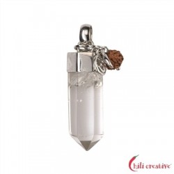 Anhänger Mala Bergkristall (Klarheit) 925er Silber