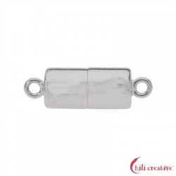 Magnet-Schließe Zylinder 7 x 20 mm 925er Silber matt gedeckelt VE 1 Stück