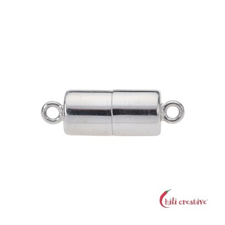 Magnet-Schließe Zylinder 7 x 20 mm 925er Silber gedeckelt VE 1 Stück