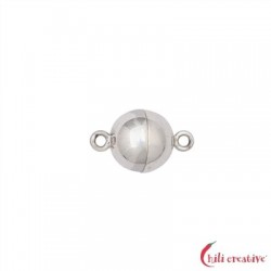 Magnetschließe rund 8 mm 925er Silber matt gedeckelt VE 1 Stück