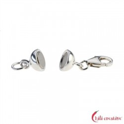 Magnetschließe mit Karabine, 925er Silber VE 1 Stück