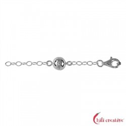 Magnetschließe mit Karabiner und Kettchen 925er Silber VE 1 Stück