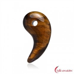 Magatama gebohrt Tigerauge 3,2 cm