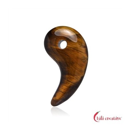 Magatama gebohrt Tigerauge 3,2 cm