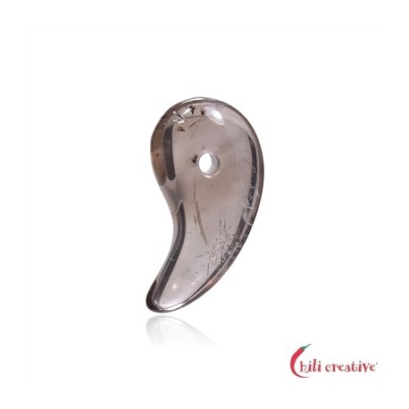 Magatama gebohrt Rauchquarz 3,2 cm