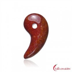 Magatama gebohrt Jaspis rot 3,2 cm