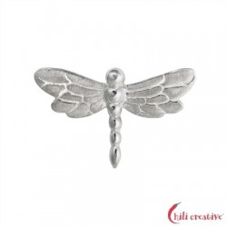 Libelle mit zwei Ösen 20 mm Silber VE 1 Stück