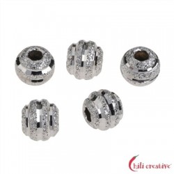 Kugel 4 mm Silber rhodiniert facettiert diamantiert VE 36 Stück
