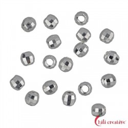 Kugel 4,0 mm Silber facettiert VE 40 Stück