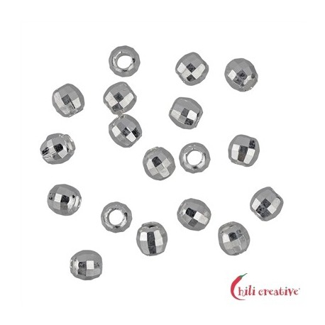 Kugel 2,0 mm Silber facettiert VE 100 Stück