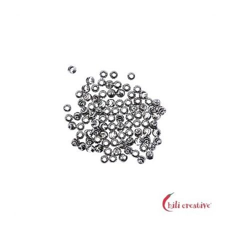 Kugel 2,0 mm Silber rhodiniert Lasercut VE 100 Stück
