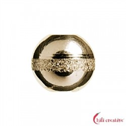 Kugel Saturn 08 mm Silber vergoldet VE 6 Stück