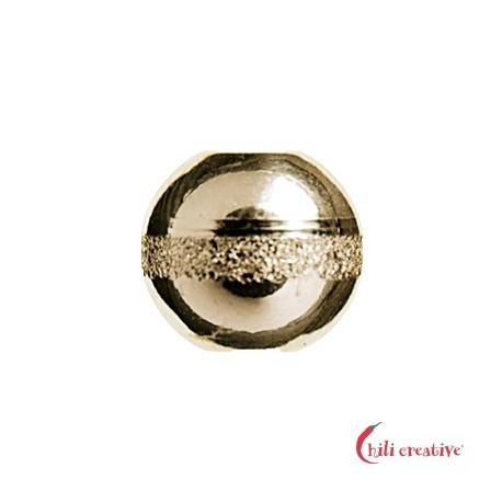 Kugel Saturn 08 mm Silber vergoldet VE 6 Stück