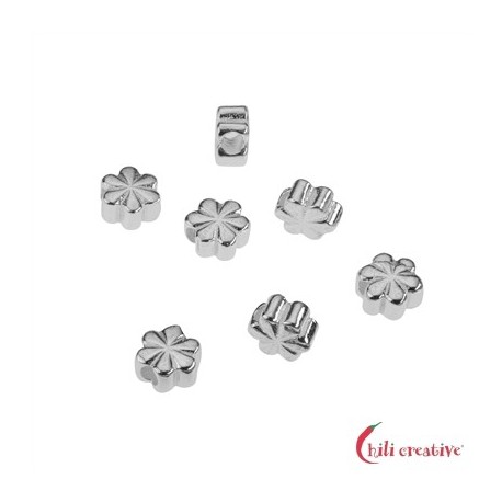 Kleeblatt 5,0 mm Silber rhodiniert VE 10 Stück