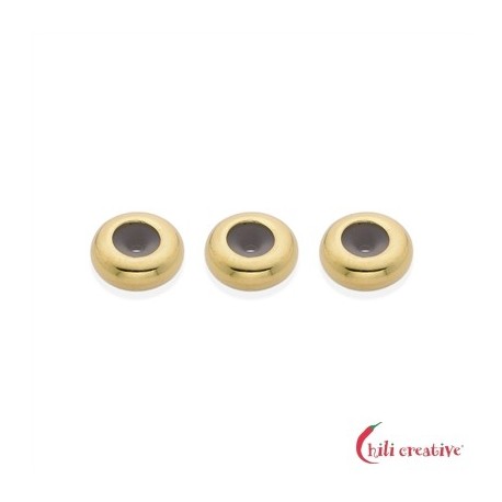 Justierbutton 7 mm (3,5 mm Loch) vergoldet VE 3 Stück