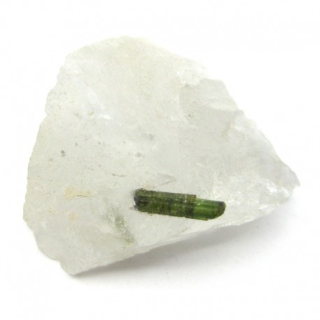 Rohstein Kristall Turmalin grün in Quarz 3 - 4 cm