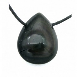 Tropfen-Anhänger gebohrt Regenbogen-Obsidian 4,5 cm