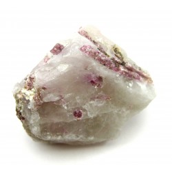 Rohstein Kristall Turmalin rosa in Quarz 3 - 4 cm