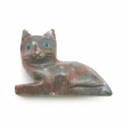Katze liegend Speckstein 3,8 cm