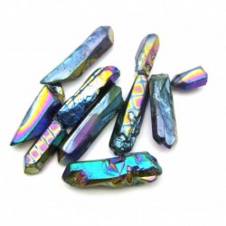 Bergkristall Spitzen 3 - 5 cm behandelt metallisch-bunt 1 Kg