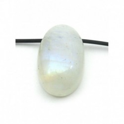Cabochon gebohrt Labradorit weiß mit Blauschimmer Oval 2 cm