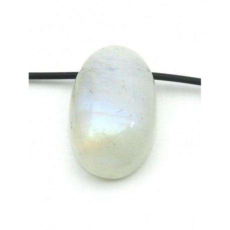 Cabochon gebohrt Labradorit weiß mit Blauschimmer Oval 2 cm