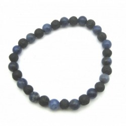 Kugel-Armband Mix Lava Sodalith 6 mm