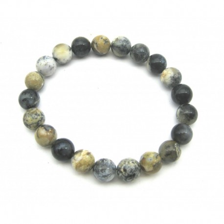 Kugel-Armband Opal Dendritenopal 10 mm